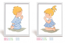 NiÃ±os rezando nuevos en azul